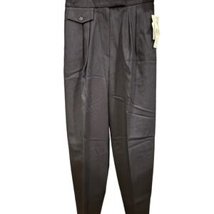 NWT vintage Jones New York country navy wool high waisted pleated pants size 6